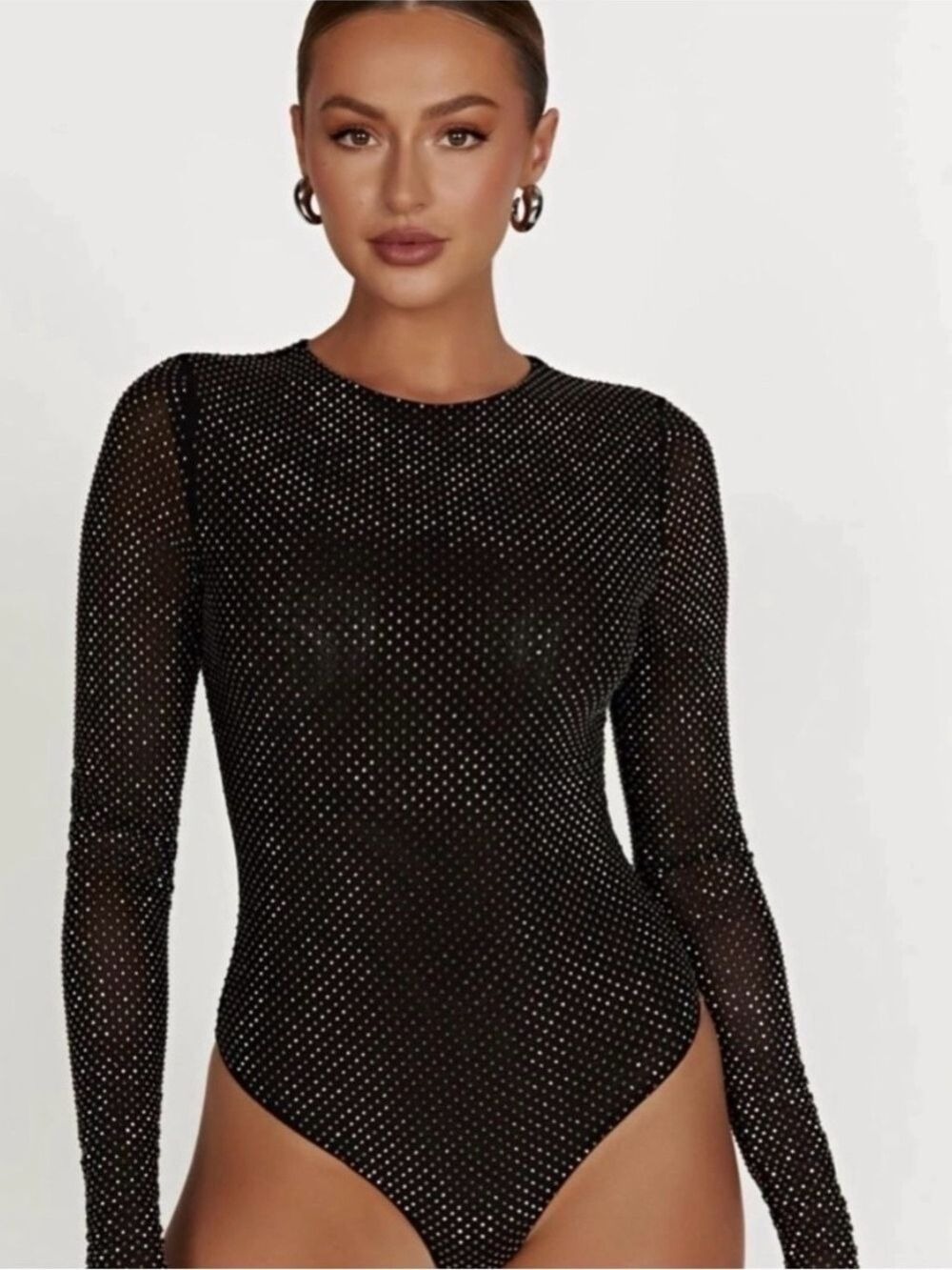 Meshki Selma Black Diamante Bodysuit